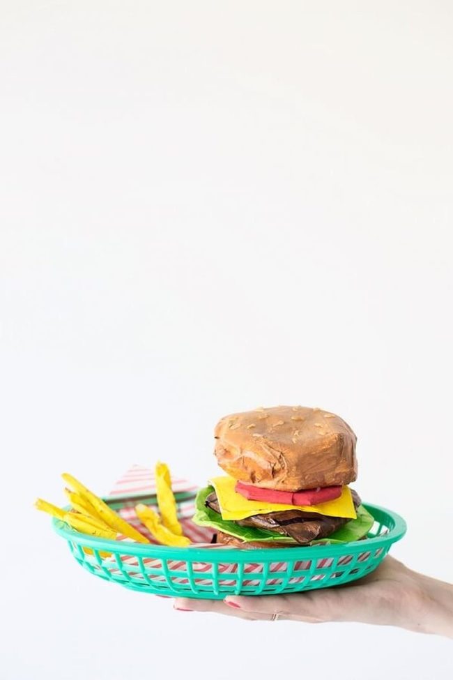 Colorful Paper Mache Fast Food
