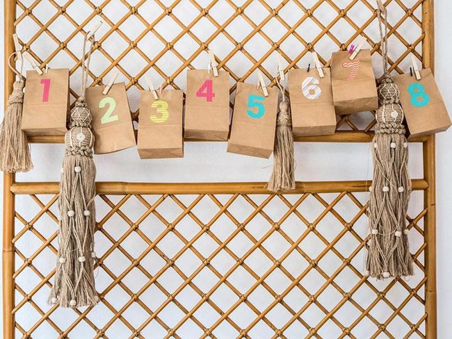 Numbered Kraft Bags Earth Tones