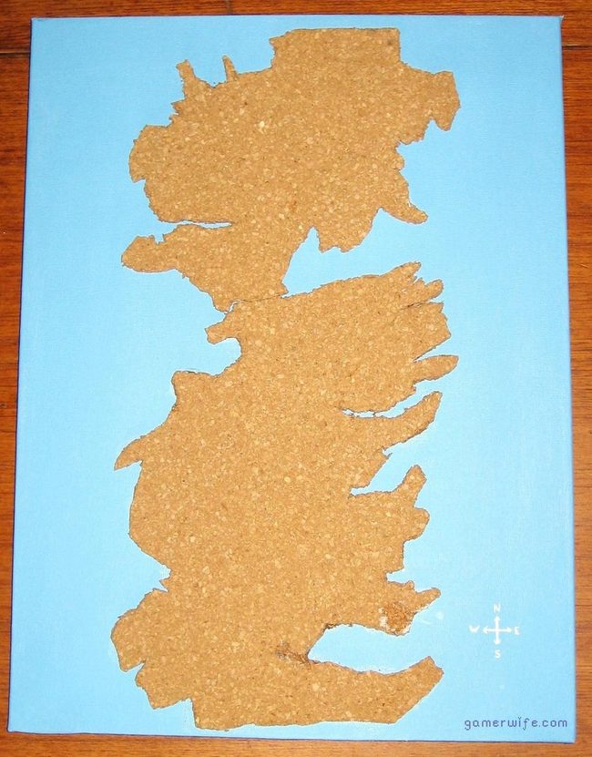 Cork World Map Blue