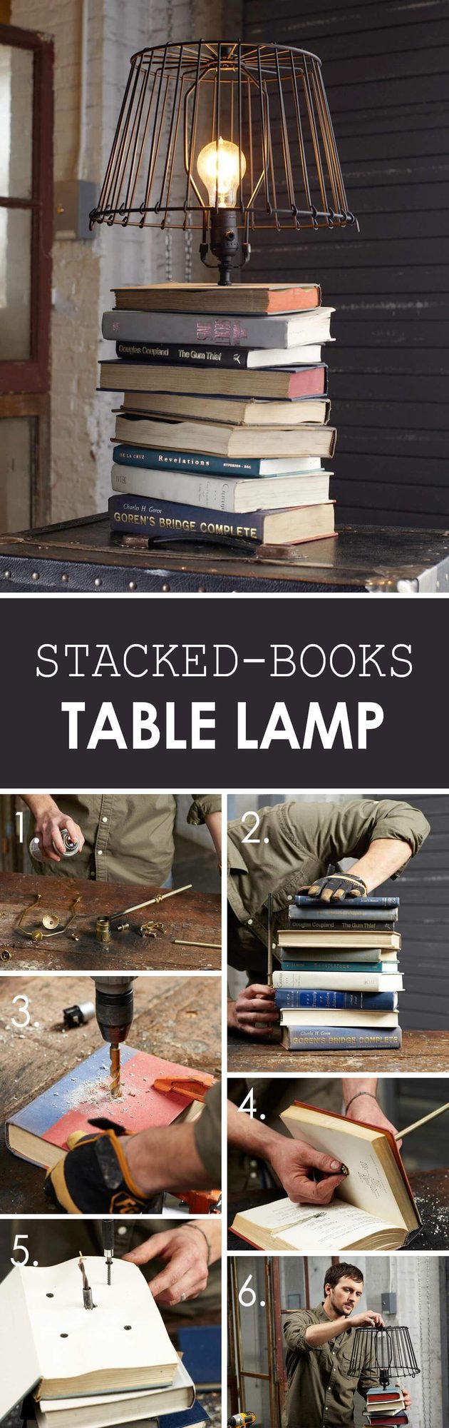 Stacked Books Glowing Light