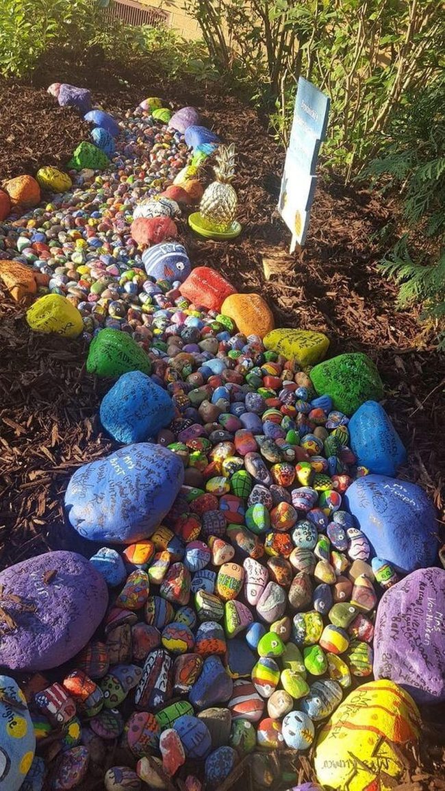 Colorful Stone River Path