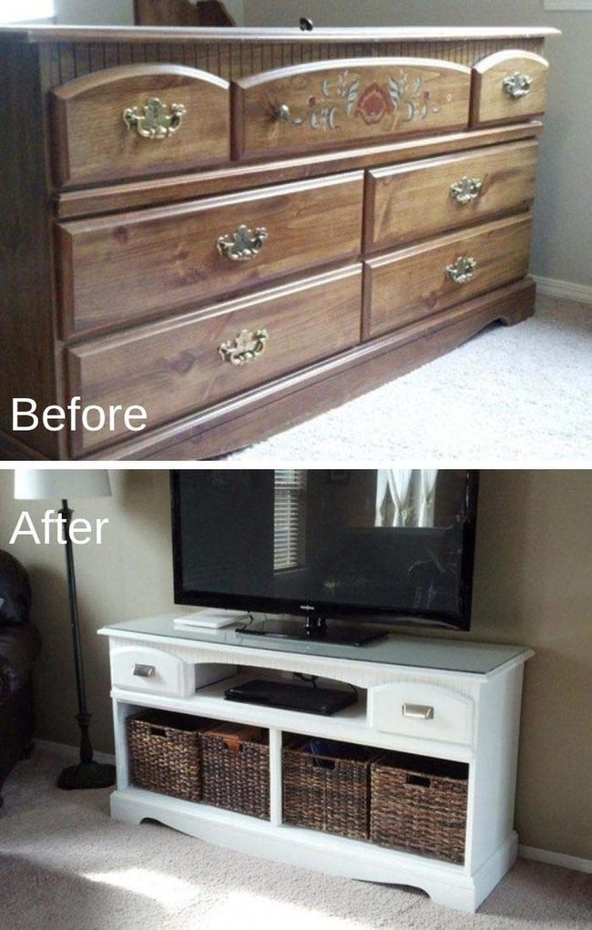 Painted Dresser Tv Stand