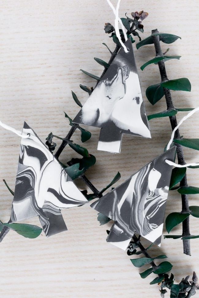 Monochrome Swirl Tree Ornaments