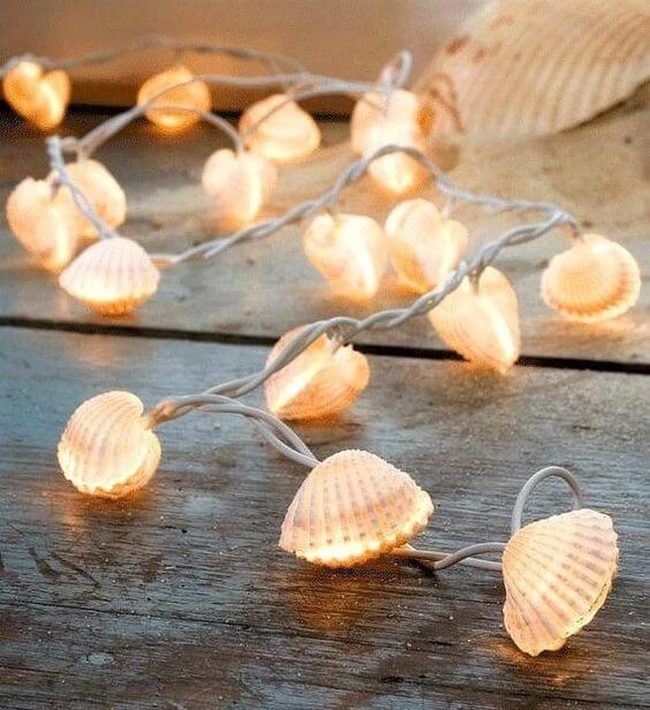Seashell String Lights Coastal Glow