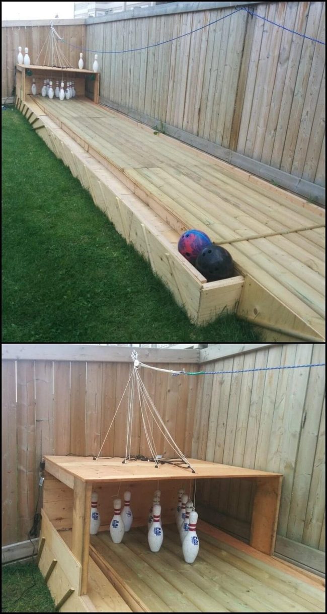 Backyard Wooden Bowling Lane