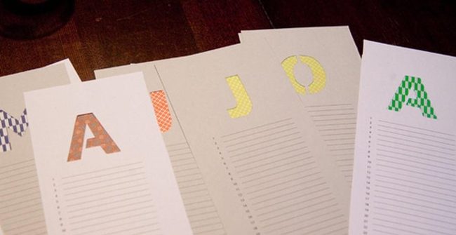 Colorful Paper Letters On Wood