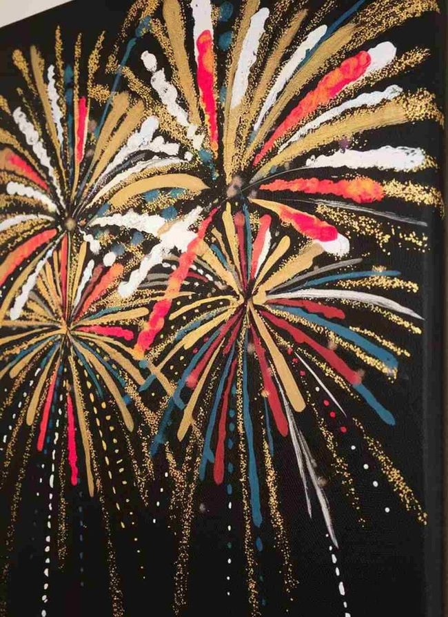 Explosive Starburst Gold Black