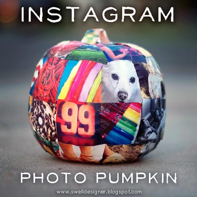 Reflective Photo Collage Pumpkin