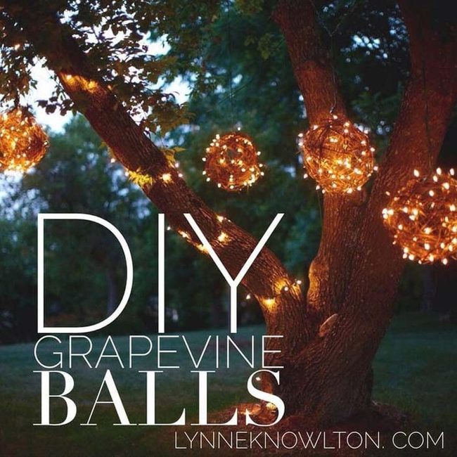 Glowing Grapevine Spheres