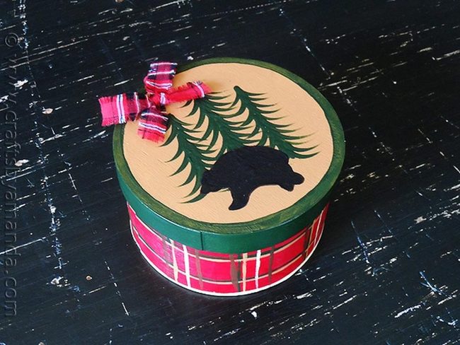 Black Bear Woodland Red Plaid
