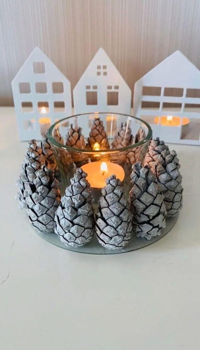 White Pine Cones, Glowing Glass