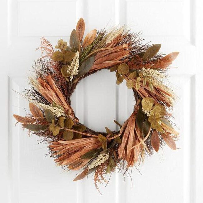 Autumn Leaves Textured Wreath