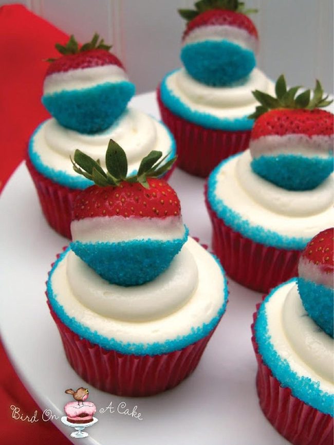 Red White Blue Strawberry Treats