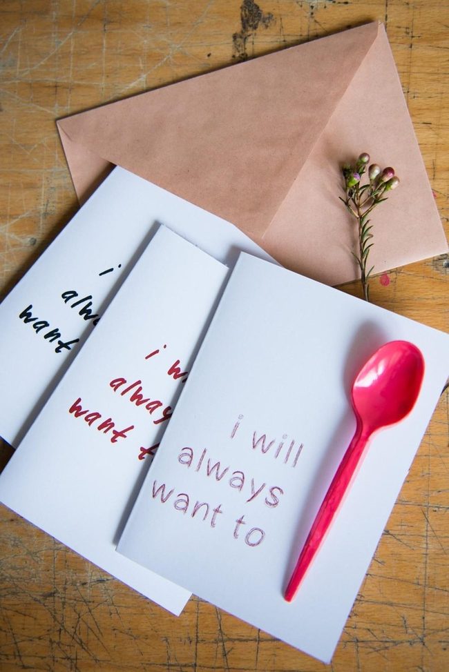 Pink Spoons, Handwritten Hearts