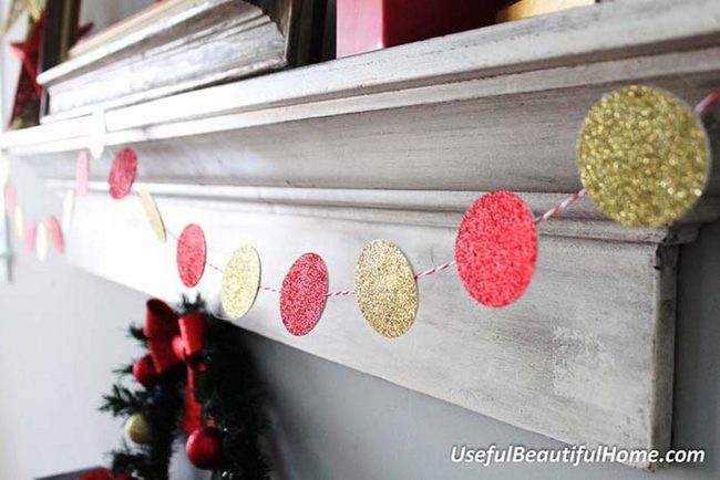 Gold And Red Paper Garland