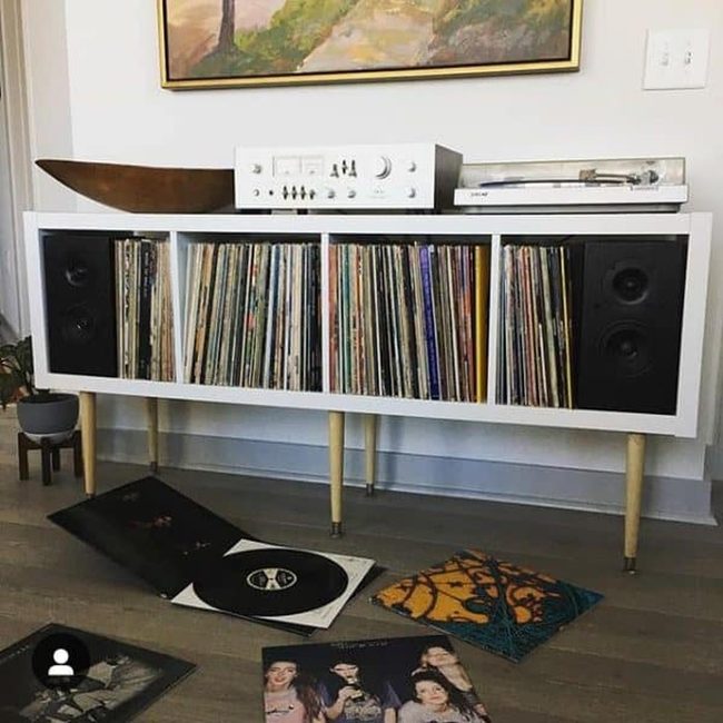 Mid-Century Vinyl Record Display Unit