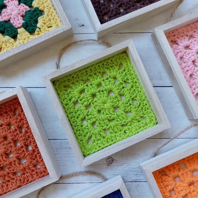 Handmade Crochet Memory Squares