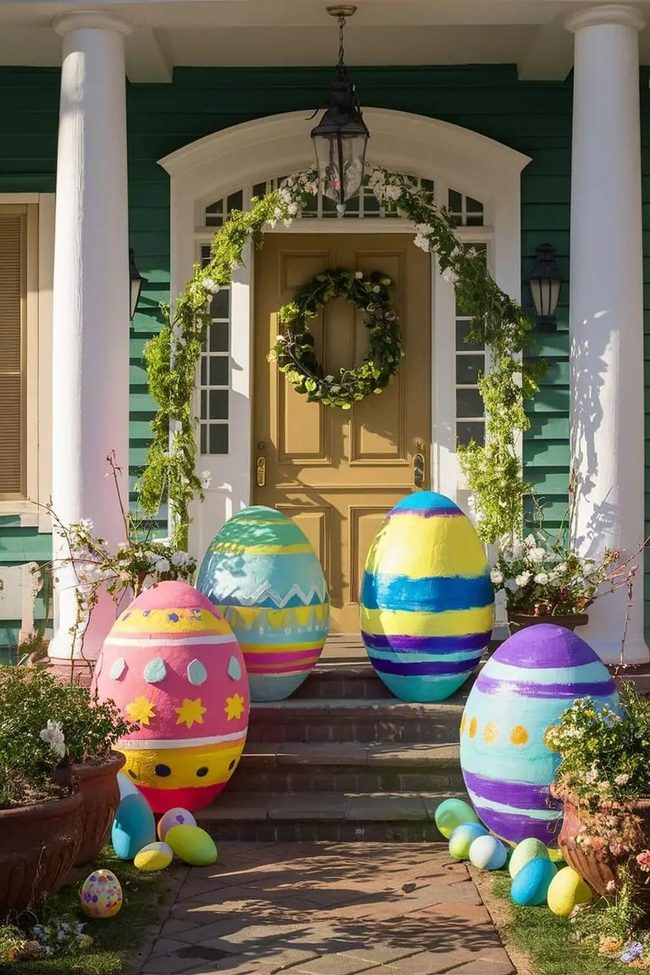 Giant Painted Eggs Pop