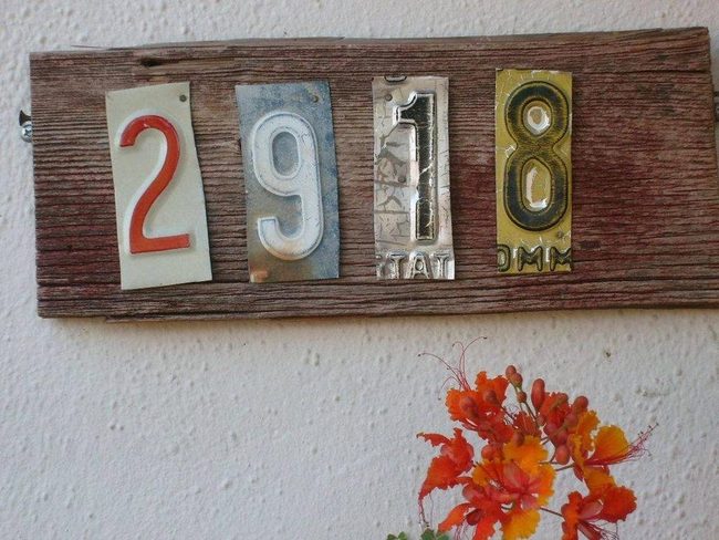 Vintage License Plates Wall Display