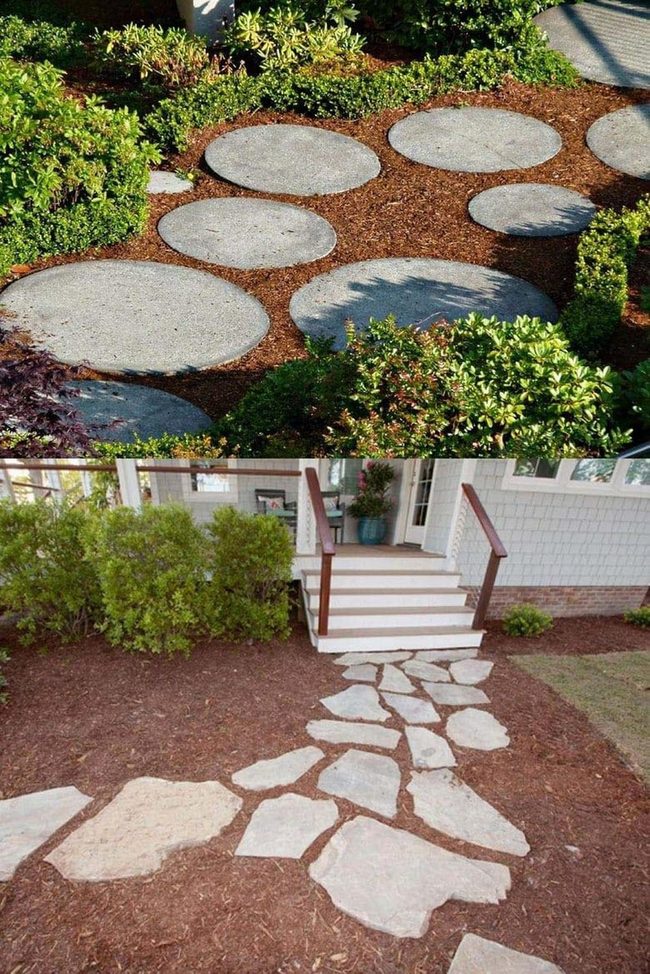 Concrete Stepping Stones With Personal Imprints