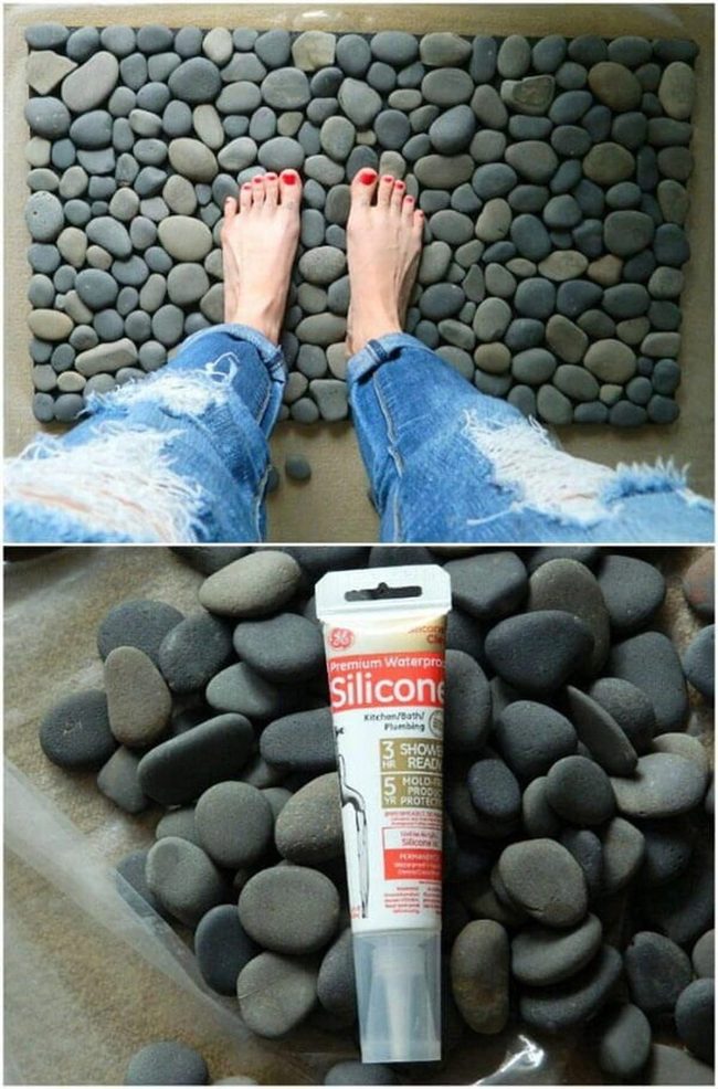 Smooth River Stone Floor Mat