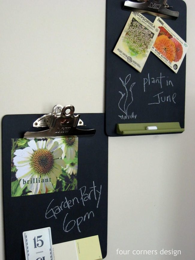 Chalkboard Clipboards, Dark Metal Contrast