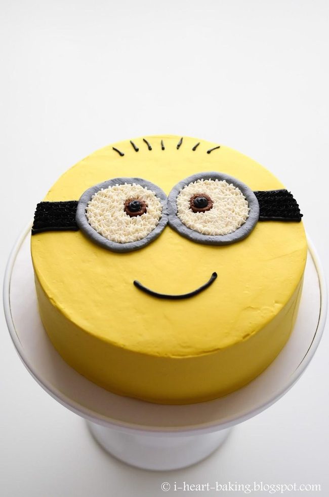 Yellow Frosted Smiley Cake
