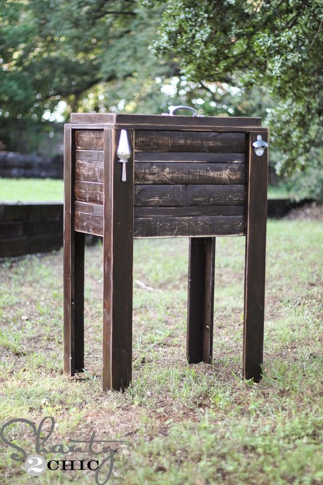 Dark Wood Beverage Station