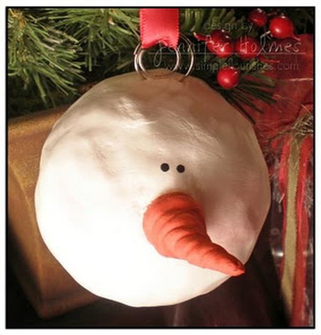 Ceramic Snowman With Carrot Nose