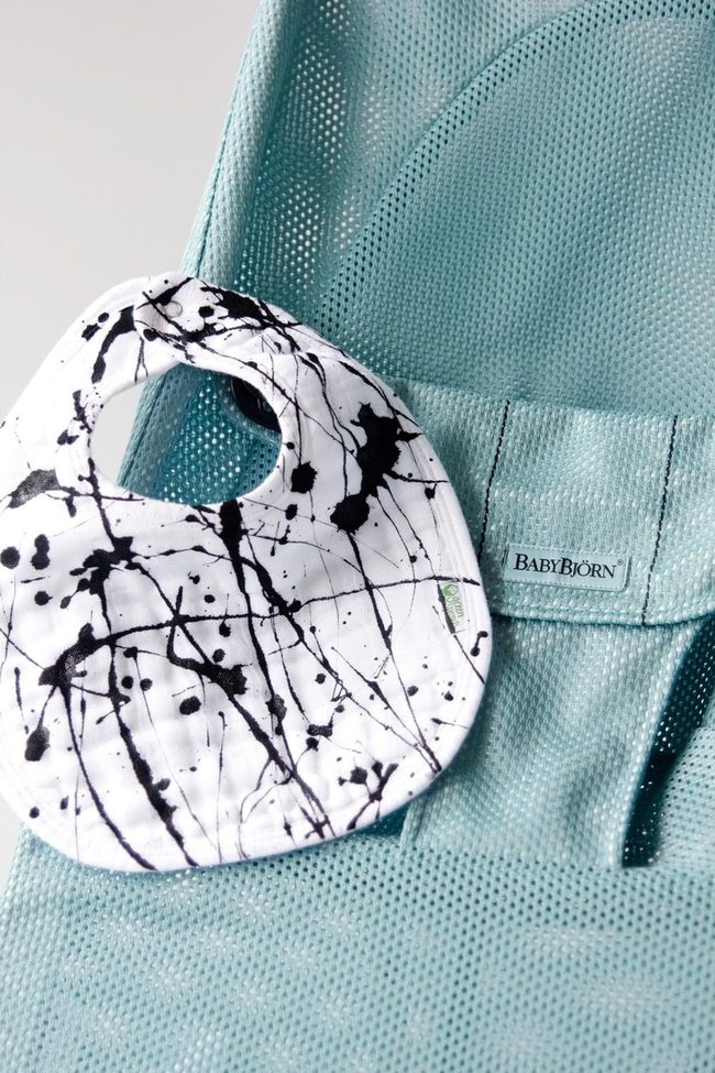 Black Paint Splatter Nordic Bibs