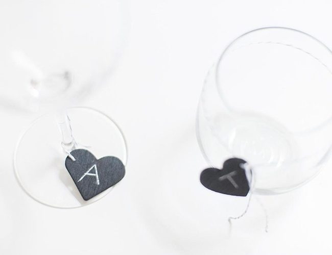 Personalized Heart Wine Glasses