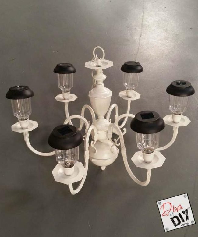 Solar Chandelier Outdoor Glow