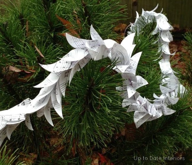Sheet Music Paper Garland
