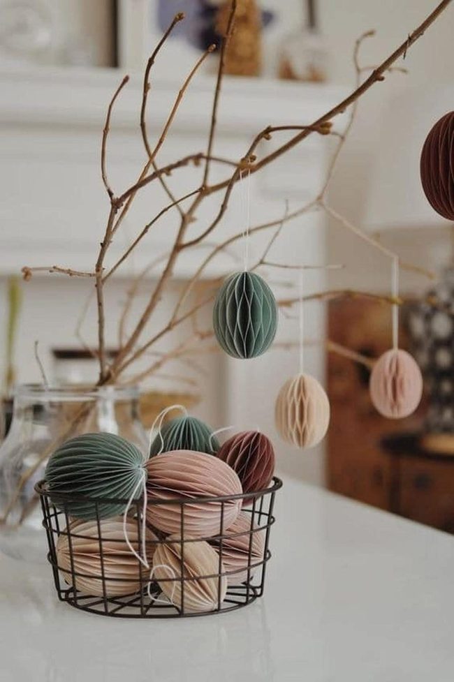 Colorful Paper Easter Eggs
