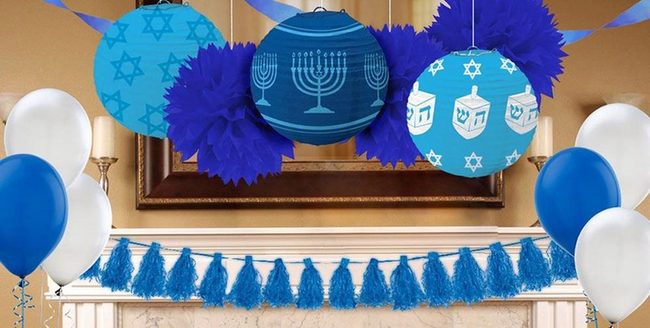 Blue And White Hanukkah Celebration