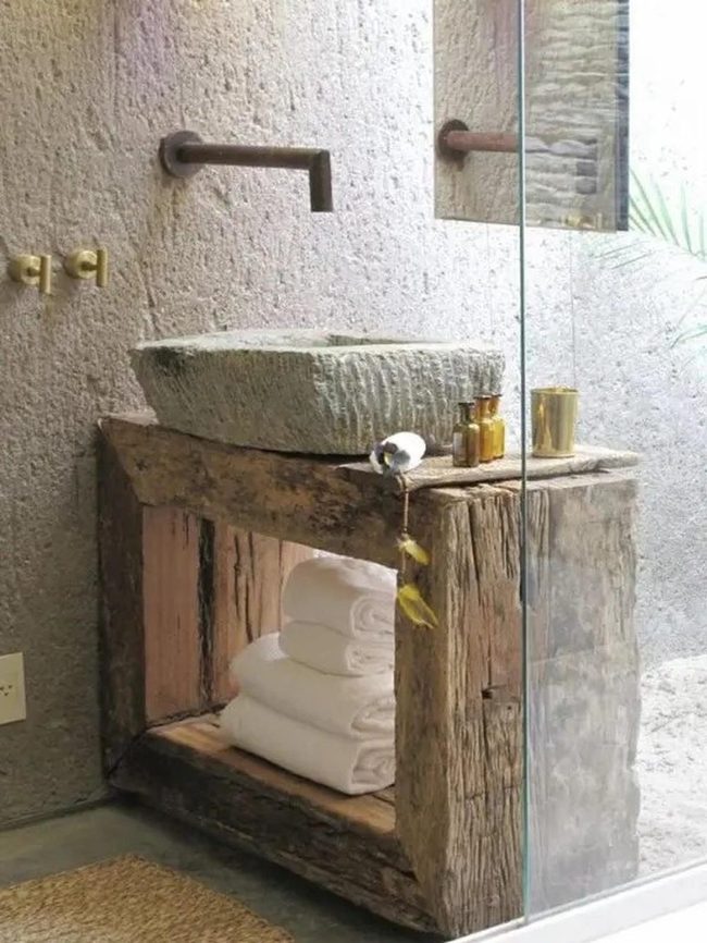 Stone Sink Bathroom Timeless