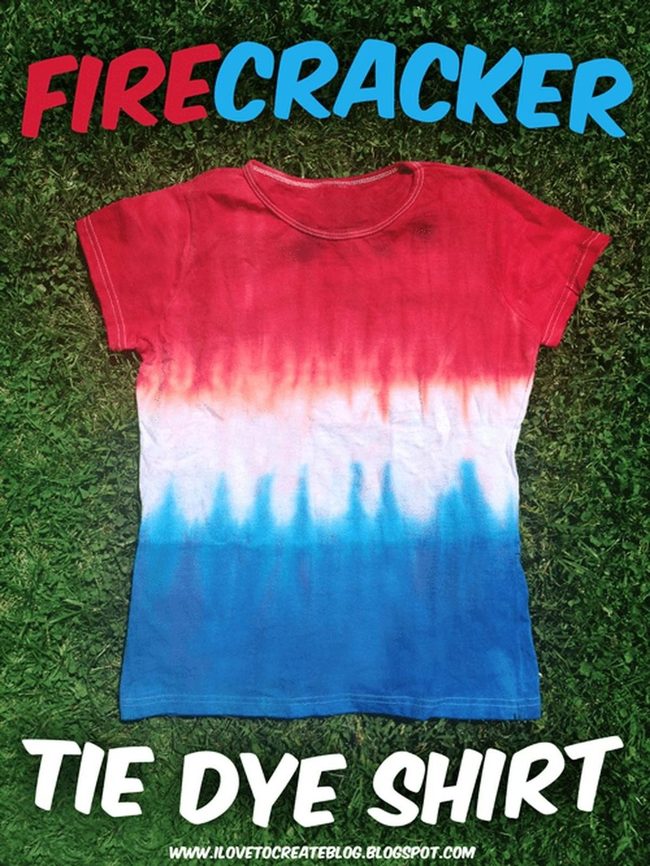 Red White Blue Tie-Dye Cotton