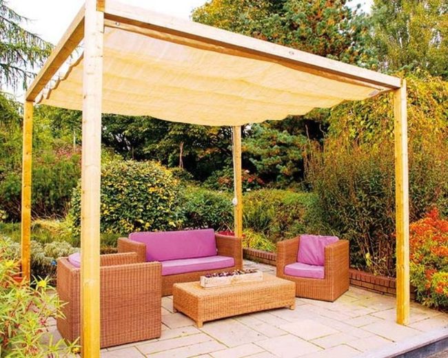 Purple Wicker Garden Retreat