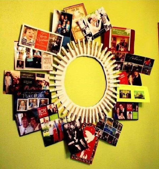 White Clothespin Photo Circle