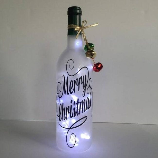 Illuminated Wine Bottle Centerpiece