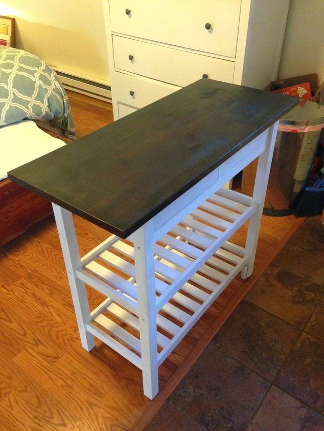 Dark Wood Contrast Nightstands