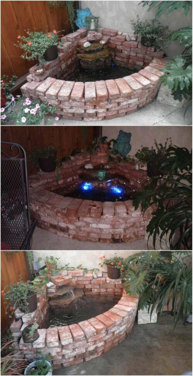 Cascading Brick Water Feature