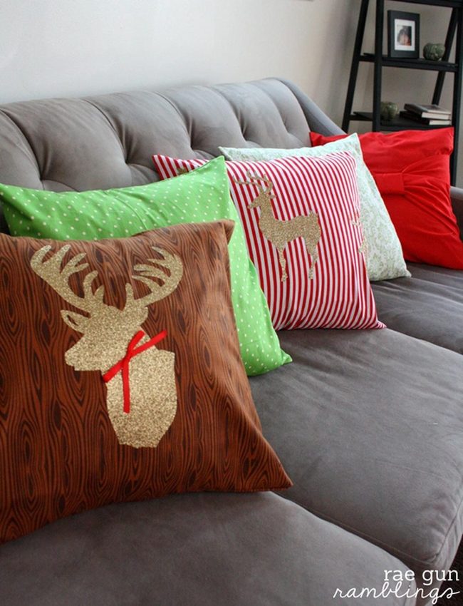 Red And Green Festive Cushions