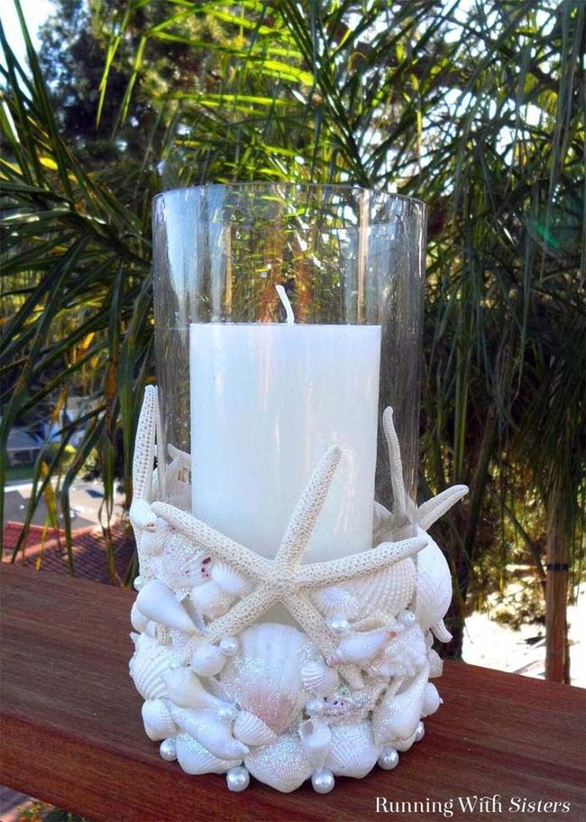 Sparkling Seashells In Glass