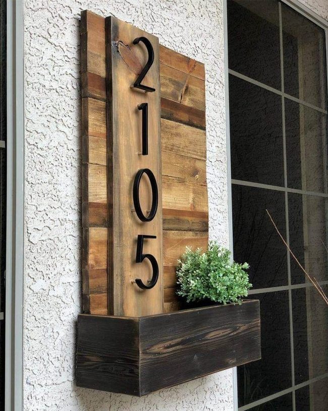 Weathered Wood Address Numbers