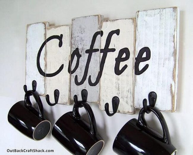 Weathered Wood Coffee Letters