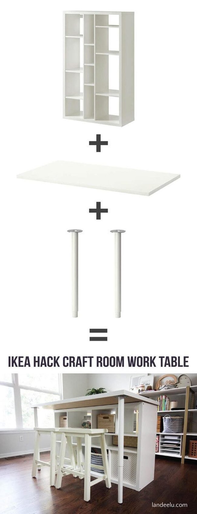 Organized Workspace Craft Table