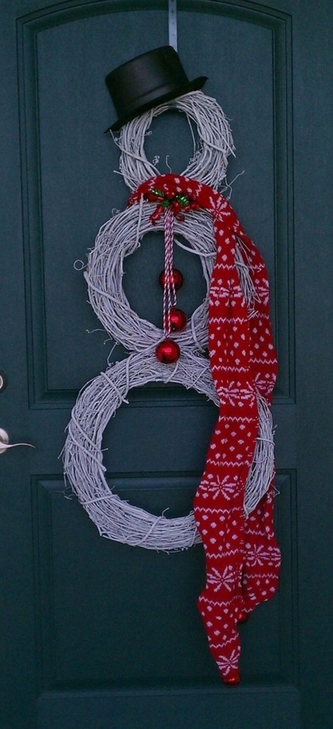 Green Door Twig Snowman