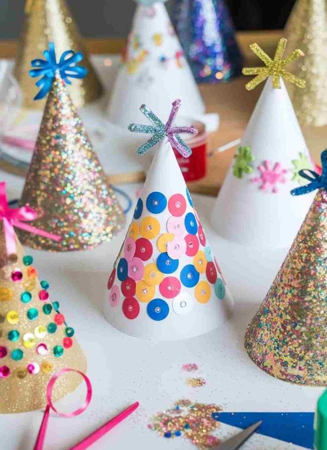 Sparkle-Covered Party Cone