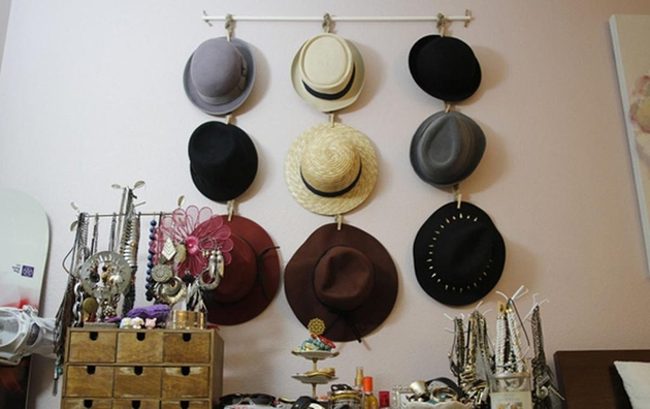 Straw Hat Wall Pink Room